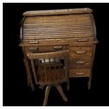 Roll Top Desk & Chair