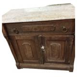 Marble Top Washstand (Door Needs Put On)
