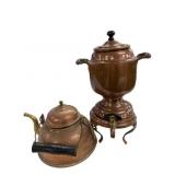 Copper & Brass Tea Kettle & Coffee Server