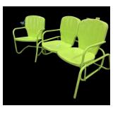 Metal Glider Loveseat & Chair