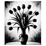 Tulips Silhouette 2 LTD EDT Canvas Van Gogh LTD