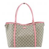 GUCCI GG Pink Detailed Canvas Tote Bag