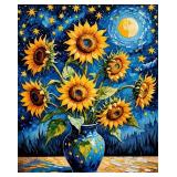 Sunflower Starry Night 1 Canvas Van Gogh LTD