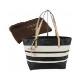 Kate Spade Black & White Striped Handbag