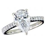 14k Gold 2.24 ct Pear Cut Lab Diamond Ring