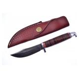 WHITETAIL LEATHER STACK DMSCS KNIFE