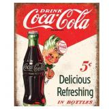 Coke Boy 5 Cents Sign