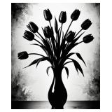 Tulips Silhouette 1 LTD EDT Canvas Van Gogh LTD