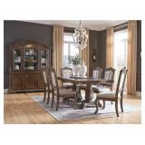 ASHLEY CHARMOND TABLE & 6 SIDE CHAIRS