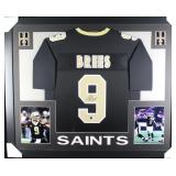 Autographed Drew Brees Custom Framed Jersey