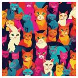 Mid Century Cat Farm Hand Signed by Charis