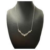 Elegant White Sapphire Evening Necklace