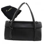 CARTIER Black Cabochon Hand Bag