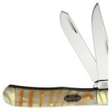 Frost Zebra Stripe Bone Trapper Knife