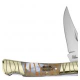 Frost Barracuda Tiger Bone Lockback Knife