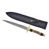 DAMASCUS STAG ATHAME DAGGER KNIFE