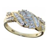 10kt Gold Brilliant 1/2 ct Diamond Wave Ring