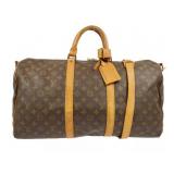 LOUIS VUITTON Keepall 50 Bandouliere Travel Bag