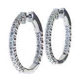 Elegant Diamond Hoop Earrings