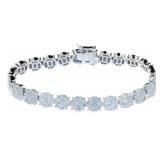 Round Brilliant 5.00 ct Lab Diamond Bracelet