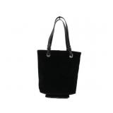 Salvatore Ferragamo Black Suede Tote Bag