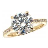 14k Gold 3.33 ct Round Brilliant Lab Diamond Ring