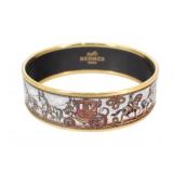 Hermes Enamel Carriage Horse Bangle