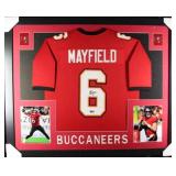 Autographed Baker Mayfield Custom Framed Jersey