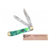 MICHAEL PRATER JUNGLE GREEN TRAPPER KNIFE