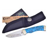 MICHAEL PRATER TURQUOISE WEB SKINNER KNIFE