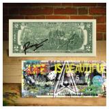 Autographed Space Is Beautiful NASA $2 Bill