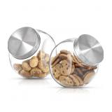 (2) PCS Glass Candy Store Jars