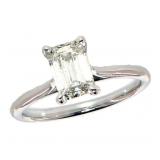 14k Gold 2.01 ct Emerald Cut VS Lab Diamond Ring