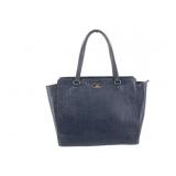 Kate Spade Blue Croc Embossed Leather Tote Bag
