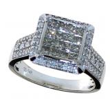 14kt Gold Princess Cut 1.00 ct Diamond Ring