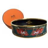 Hermes Green Flags Bangle Bracelet