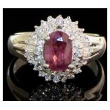 Platinum 2.21 ct GIA Ruby & Diamond Ring