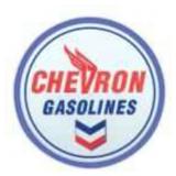 Neon Style Chevron Gasoline Tin Sign