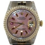Rolex Datejust 36 Custom Diamond Bust Down Watch