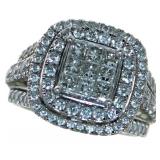 10kt Gold Princess Quad Cut 2.00 ct Diamond Ring