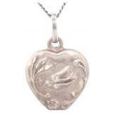 Yves Saint Laurent Heart & Bird Necklace