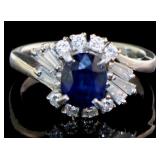 Platinum 1.94 ct Natural Sapphire & Diamond Ring