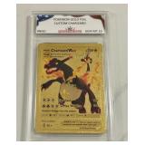 Pokï¿½mon Gold Foil Custom Charizard Card