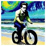Johnny Cash Beach Bicycle Hand Signed by Charis