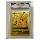 Pokï¿½mon Gold Foil Custom Pikachu Card