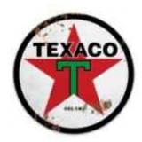 Texaco Star Die Cut Sign