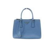 PRADA Light Blue Leather Hand Bag