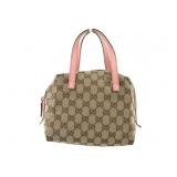 GUCCI GG Canvas & Pink Hand Bag