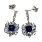 Stunning 3.55 ct Sapphire Stud Earrings