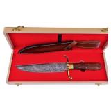 HEN & ROOSTER COFFIN DAMASCUS KNIFE